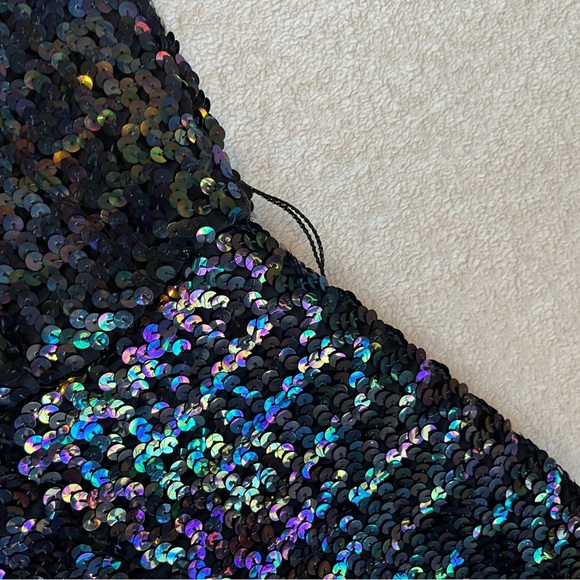 Vintage Black Sequin Dress, Princess Kate New York. Holidays NYE Cocktail. Sz S - Picture 5 of 16